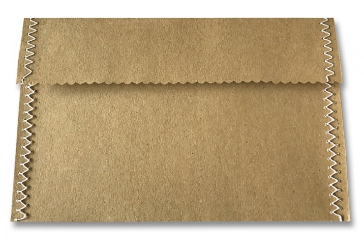 Handgenähter Briefumschlag braun DIN C6 