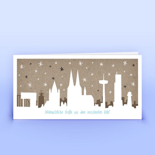 Weihnachtskarten Kölner Skyline 